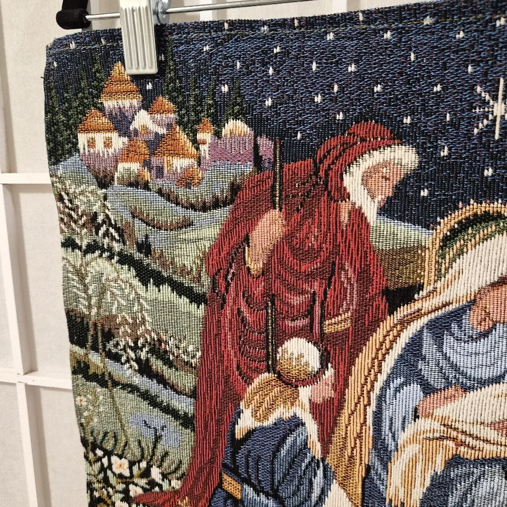 Vintage Nativity Scene Tapestry Placemat Set 4